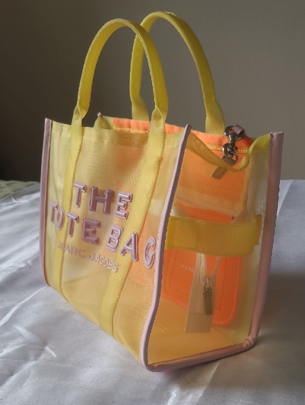 Marc Jacobs Yellow and Pink Transparent 'The Tote Bag' - Picture 2 of 12